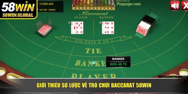 Giới thiệu sơ lược về trò chơi Baccarat 58WIN