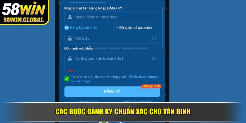 Các bước đăng ký chuẩn xác cho tân binh