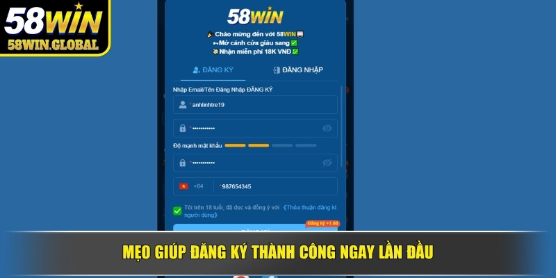 Mẹo giúp đăng ký thành công ngay lần đầu