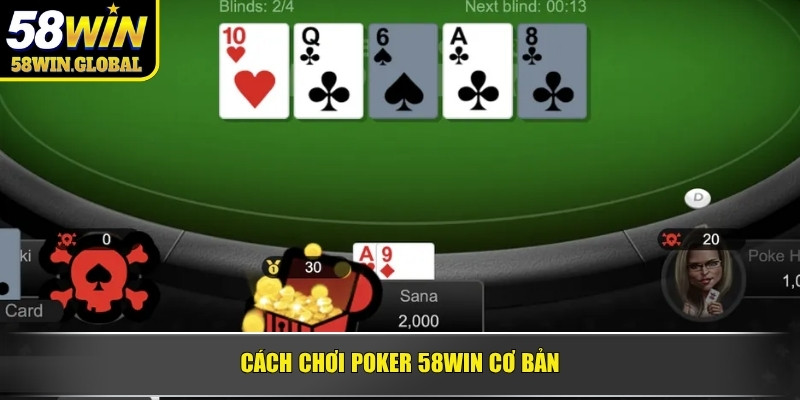Cách chơi Poker 58WIN cơ bản