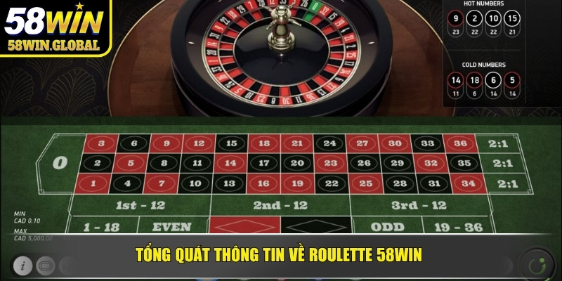 Tổng quát thông tin về Roulette 58WIN